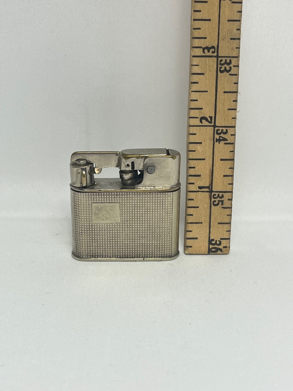 Vintage German Zunder 1000 DRP Automatic Lighter - Alpacca Silver