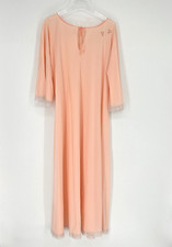 Vtg Nightgown Womens S Pink Feminine Romantic Lace Long Gown Dainty