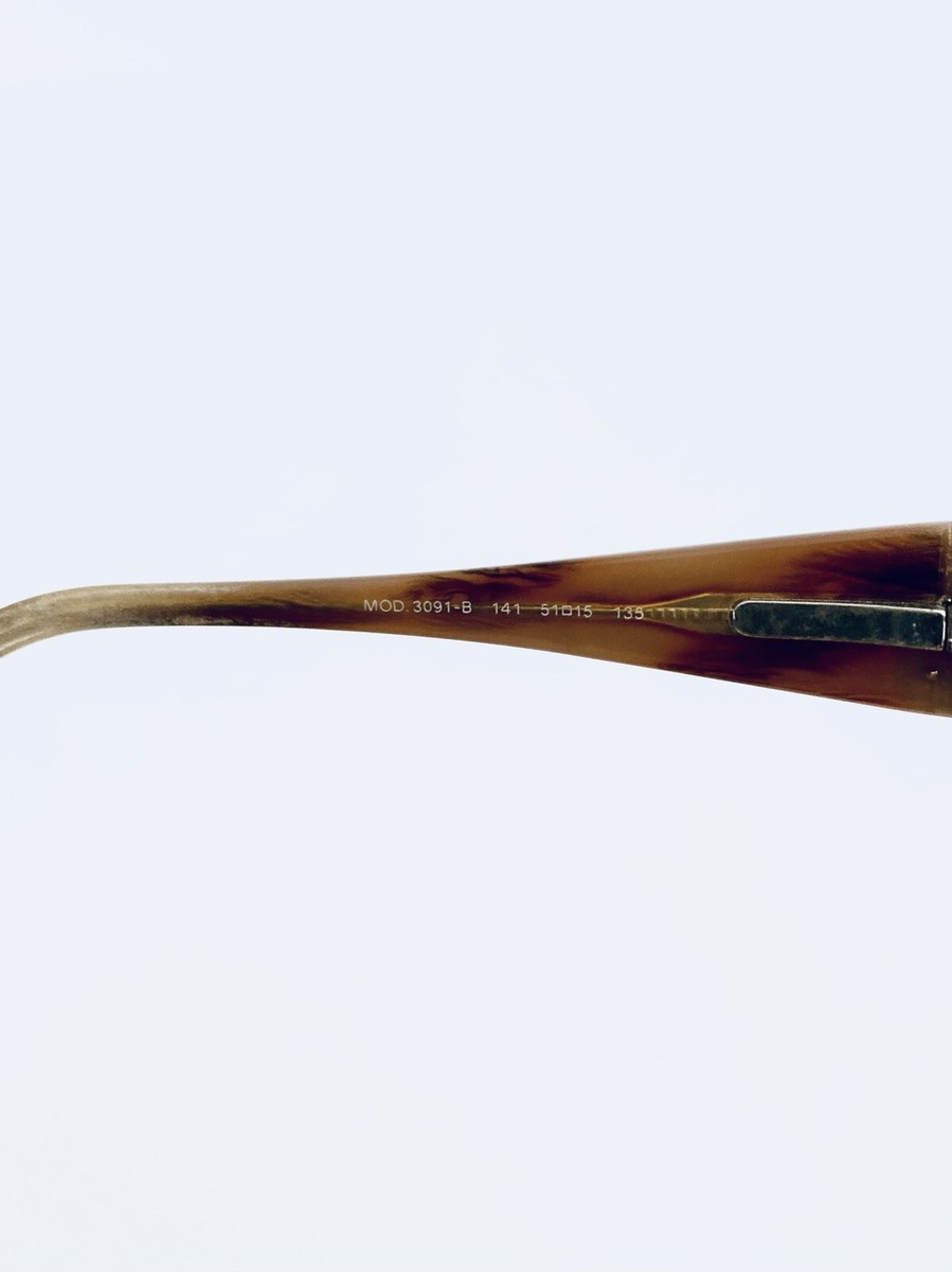 Versace Burgundy Tortoise Rectangular Glasses Italy MOD 3091  display picture 2