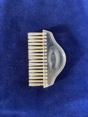 Vintage Clear Nylon/Lucite Small Brush 1960 s Nice Shape  free shipping
