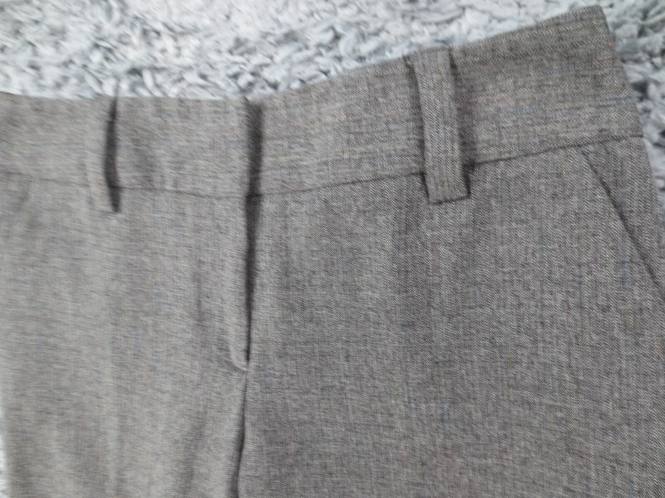 Pantalones Byer B Works Mujer Junior 9 Gris Brillante Corte Bota Elástico Tweed Chino Foto 4 de 4