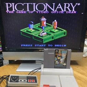 Pictionary Quick Draw Game NES Nintendo Entertainment System Works Cart Sleeve