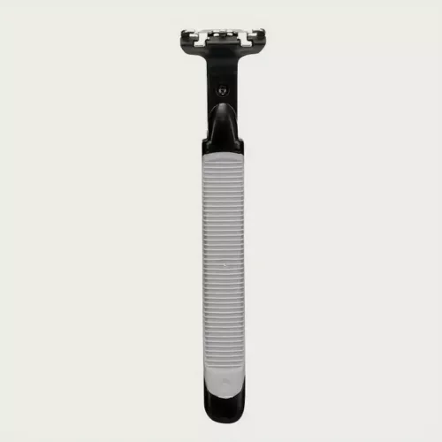 Rasoio monouso da barba 54 lame doppie in acciaio inox con 2 manici per uomo - Foto 5 di 10