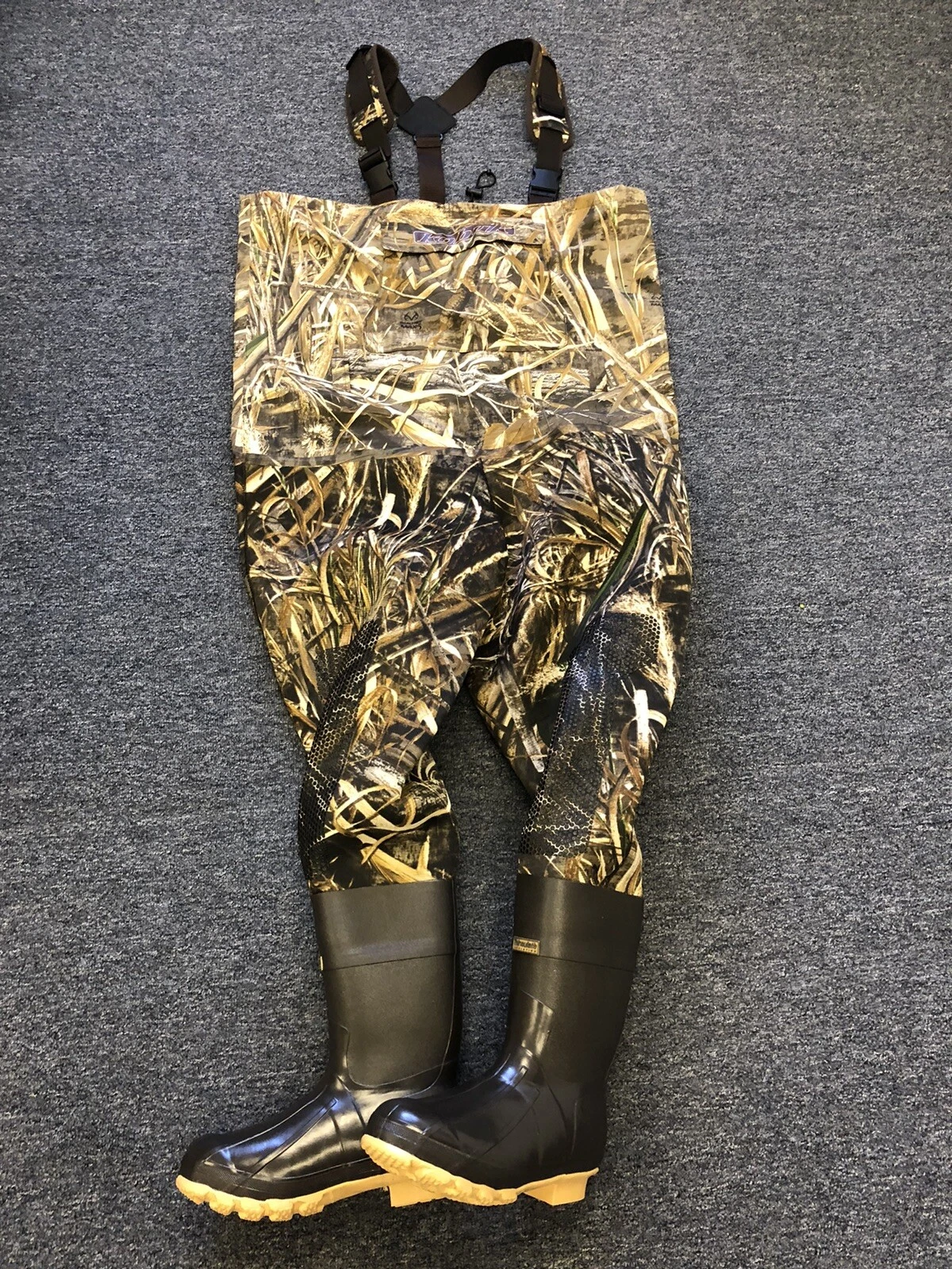 Kobuk Premium Hybrid Realtree Max-5 Camo Hunting Wader Lug Boot Sz 13 Reg 1000G