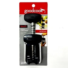 20318 Good Cook Touch Winged Corkscrew, Black, 076753203180