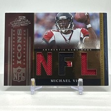 2006 Absolute Michael Vick NFL Icons Game Worn Patch Relic /15 SSP FALCONS