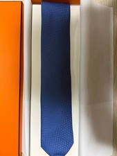 Hermes H Pattern Tie Fasone Used Classic Necktie