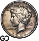 1921 Peace Dollar *Key Date, 1st Year Issue* Unique Color