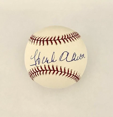 Hank Aaron Signed Bud Selig Baseball with Steiner COA. The REAL HR King!