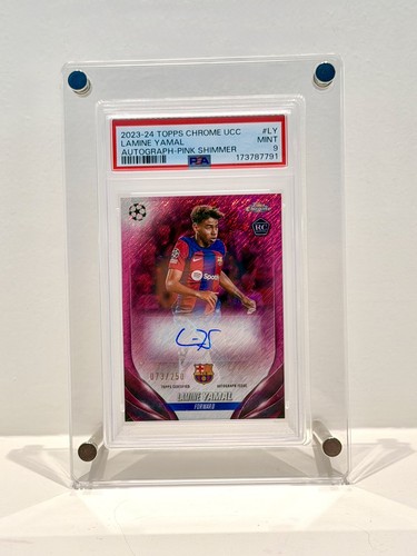 LAMINE YAMAL 2023-24 Topps Chrome Pink Shimmer RC AUTO /250 PSA 9 ROOKIE 🔥