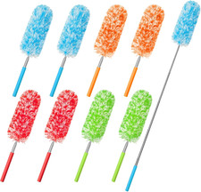 8 Pcs Microfiber Feather Duster for Cleaning 13-31 Inch Extendable Cobweb Duster
