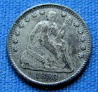 *VERY NICE LOOKING 1858 SEATED LIBERTY HALF DIME - ESTATE FRESH*