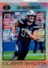2019 Panini Illusions #CS-JB Joey Bosa Clear Shots Red #/50