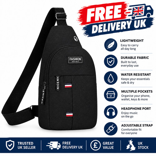 Men Chest Bag Pack Sport Shoulder Sling Cross Body Bag Travel Backpack