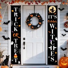 Halloween Door Banners Outdoor Halloween Decorations Witches Porch Decor
