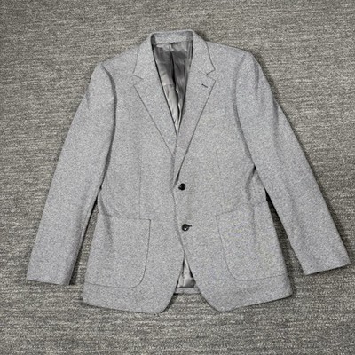 Bonobos Blazer 44R  Fortex Cotton Unstructured Slim Fit Gray Sport Coat Jacket