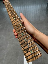 AAAAA Zebra wood 22Fret Satin Roasting flame Maple Electric guitar Neck Bone nut