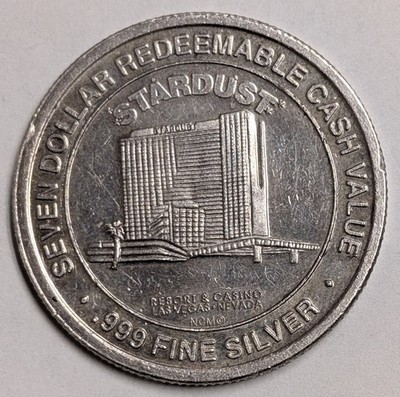999 Silver ~ $7 Stardust Resort & Casino ~ Silver Strike Token