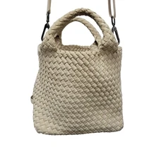 NAGHEDI St Barths Woven Neoprene Satchel Crossbody Bag & Dustbag 