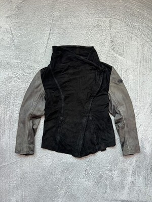 Tigha Asymetrical Leather Biker Jacket Avant Garde Women's Size L