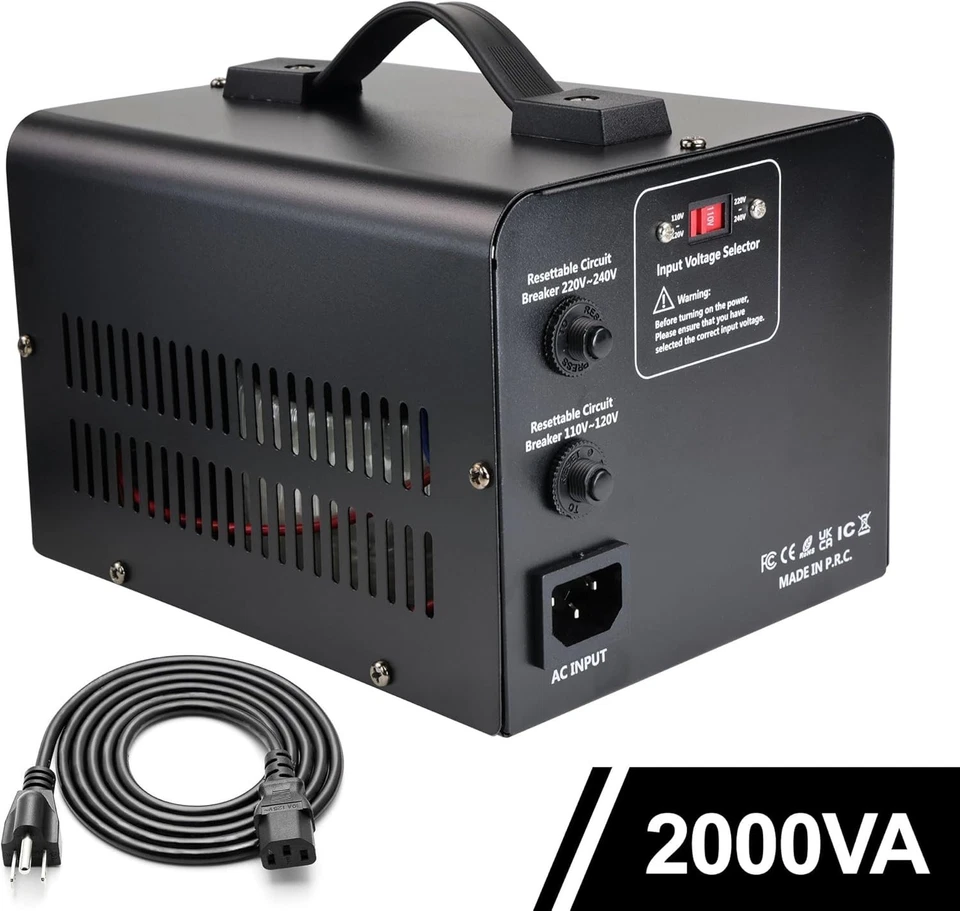 Portable 2000W Voltage Converter for International Travel - Image 4 of 4