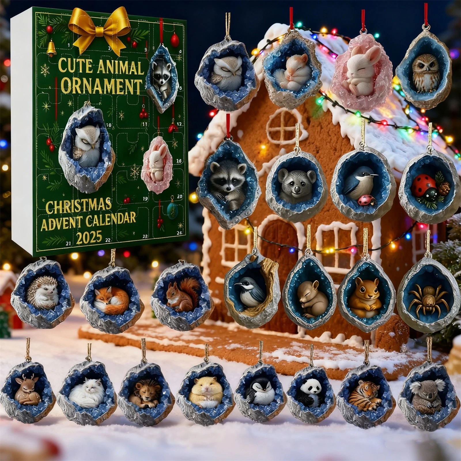 Countdown Sleeping Tree Hollow Animals Advent Calendar 24 Days 2D Blind Boxes