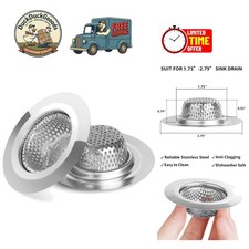 Stylish 2PCS Stainless Steel Shower Drain Strainer - Perfect for Any Bathroom