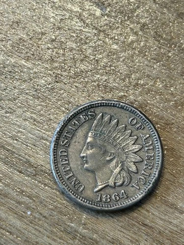 1864 Copper Nickel Indian Cent XF+