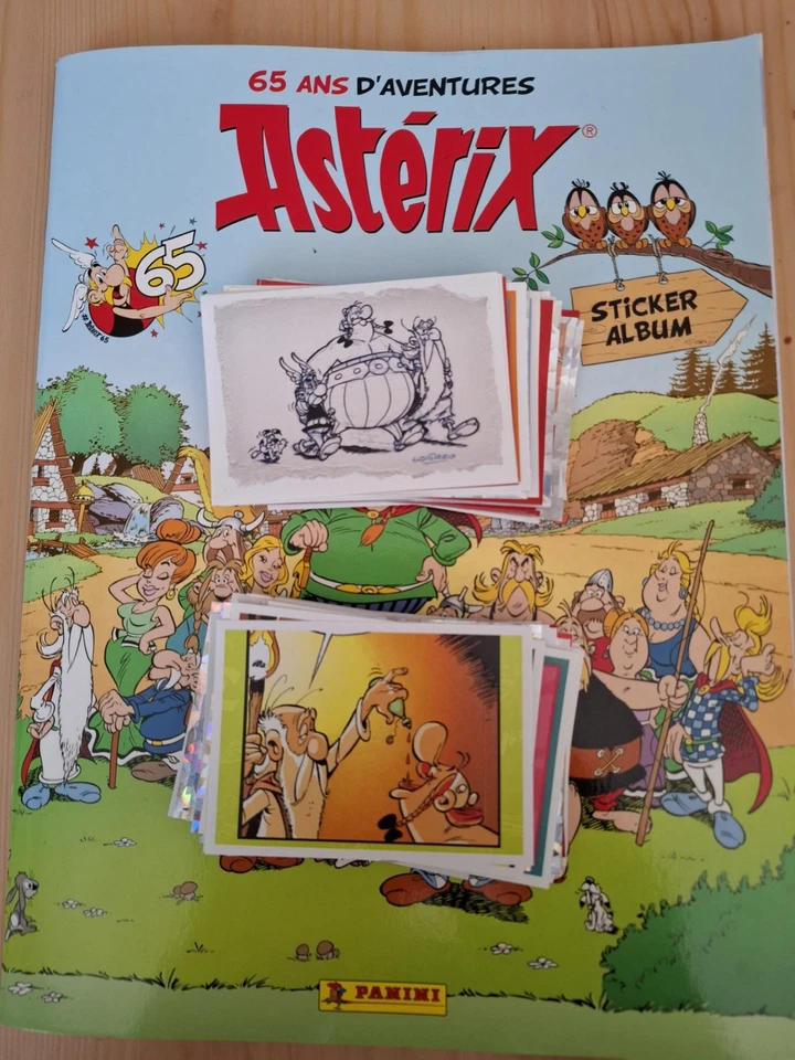 lot 5 stickers Asterix 65 ans d'aventures - PANINI - Photo 1/1