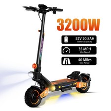 Ruitoo 3200W Dual Motor Electric Scooter Foldable Fast E-Scooter 35 MPH 40 Miles