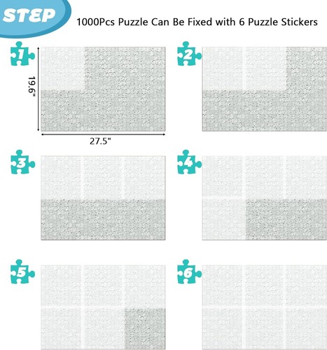 Conserver 3 X 1000 Feuilles de Colle Puzzle, 18 Feuilles Économiseur Peel and Stick,... - Photo 3/6