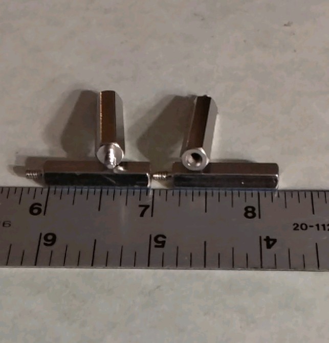 NICKEL PLATED BRASS STANDOFF 1/4 HEX MALE- FEMALE 4-40 x 1" 10 PACK NEW
