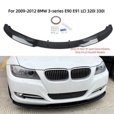 Glossy Balck Front Bumper Body Kit Lip Fit 2009-11 Bmw 320i 330i E90 4drsedan
