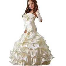 Mermaid Flower Girl Dresses Luxury Kids Evening Pageant Gowns Communion Dresses