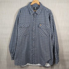 Swanndri Shirt Mens 5XL Blue Check Brushed Cotton  Outdoor *Check Measurements*