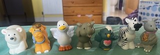 Little People Zoo Animal Bundle. Starter Set. Elephant Zebra Blue Bird Kangeroo
