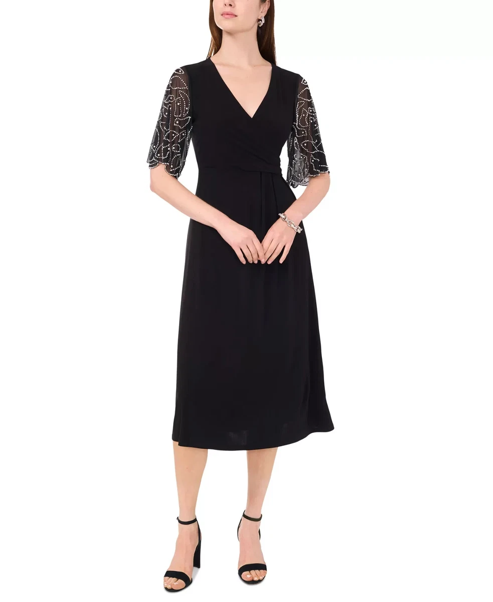 black msk dresses Sleeveless Sweater Button Down Maxi Dress In Black L