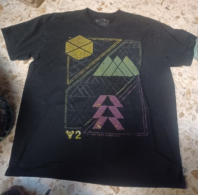 Bungie Men's Short Sleeves Tee X-Large Black Red Yellow Green