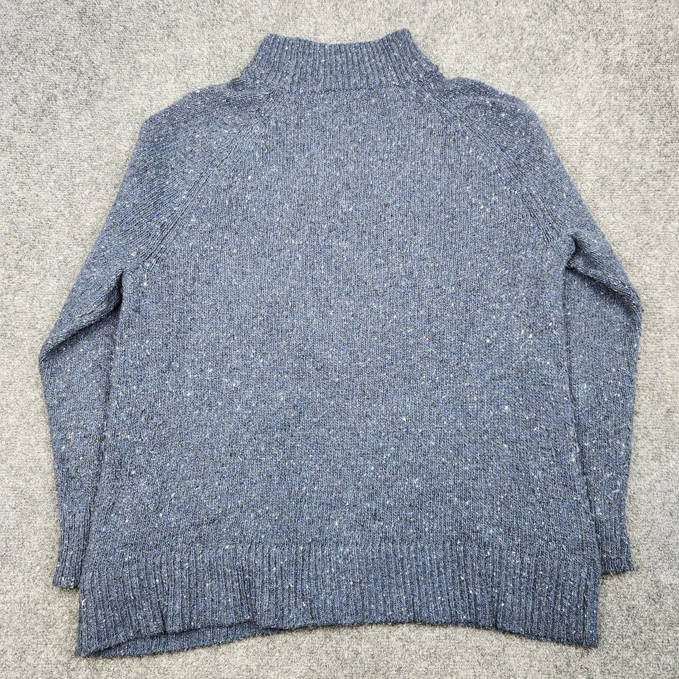 Suéter Pendleton Para Hombre Grande Azul Lana Merino Mezcla Alpaca Cuello Simulado Moteado Foto 4 de 4