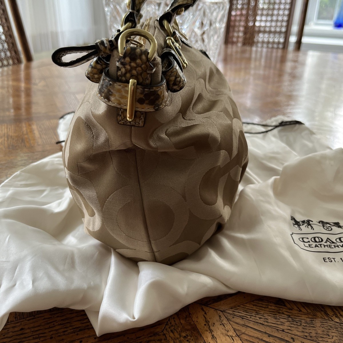 Coach K1176 18650 Signature Madison Satin Satchel Shoulder Hand