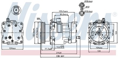 NISSENS 89187 Kompressor, Klimaanlage für MG,ROVER