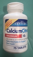 21st Century Calcium Citrate  D3 Maximum 630 mg/13 mcg 500 Iu 75 Tabs