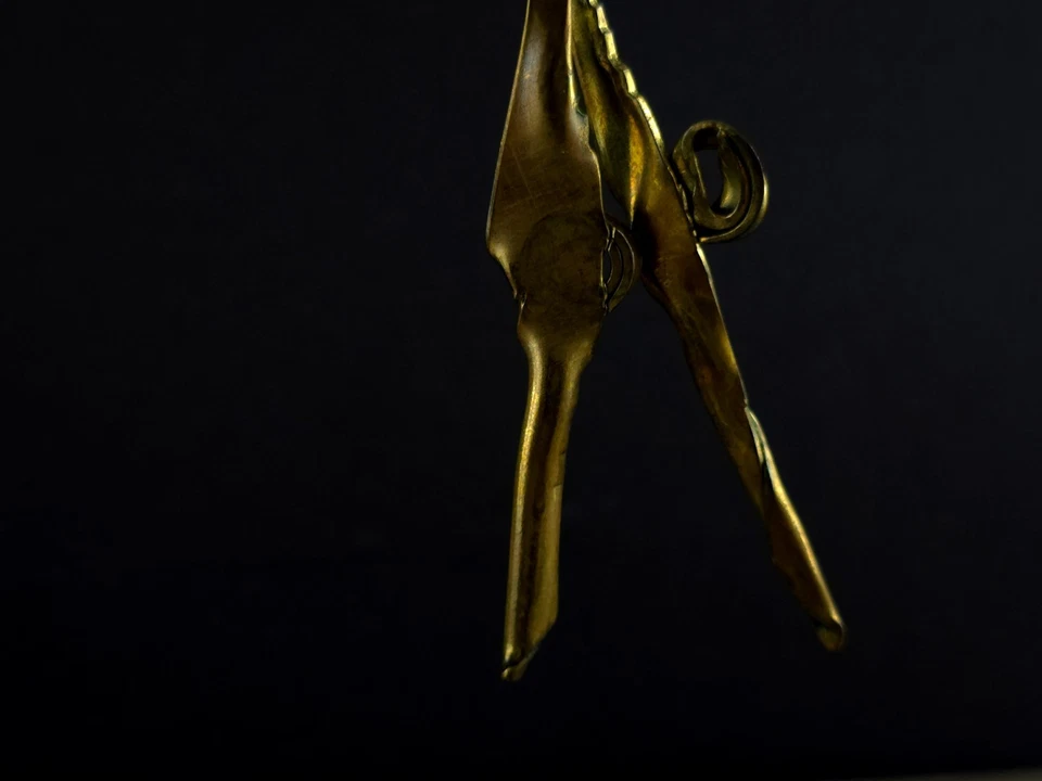 Ohrringe Messing  Modernist  Designer - umwerfend & extravagant - Bild 4 von 4