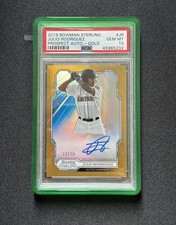 2019 Bowman Sterling Julio Rodriguez Prospect Auto Refractor Gold /50 #BSPA-JR💫