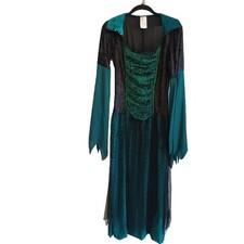 Renaissance Faire Dress Women s M Medieval Gown Teal Black Velvet Costume