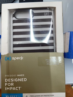 Speck Apple For iPhone 8 Plus, 7 Plus, 6s / 6 Plus -Gold& White (Gold Specks)