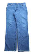 VTG 90s Wrangler Jeans Men's 38x34 USA Made Dark Wash Cowboy Rodeo Distressed