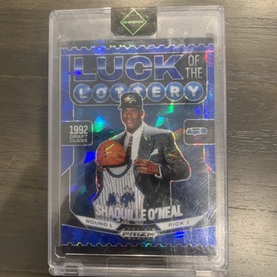 2024-25 Prizm Black Shaquille O'Neal Luck of the Lottery Blue Ice Prizm #/125