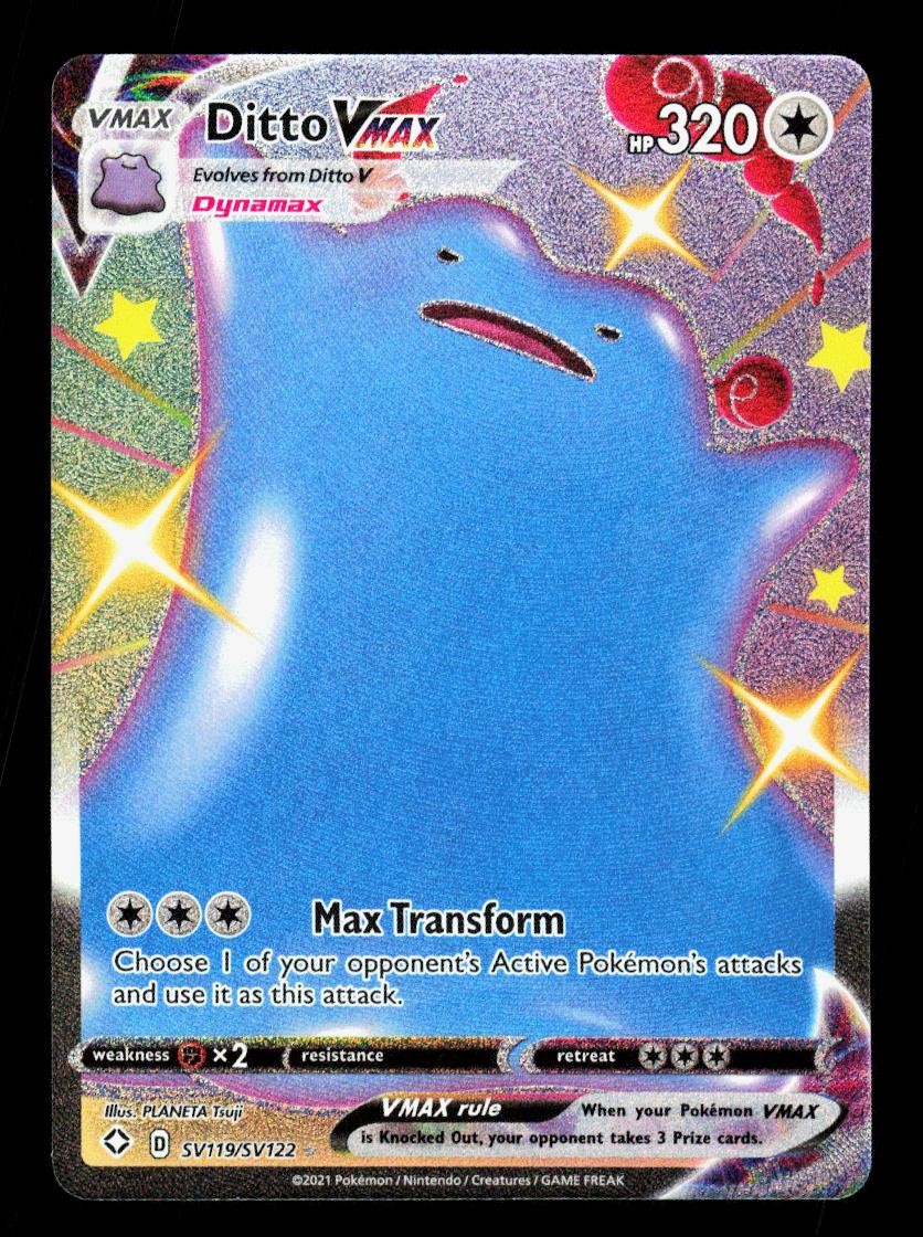 Ditto VMAX SV119/SV122 Holo VMAX Rare Shining Fates Shiny Vault Pokemon NM
