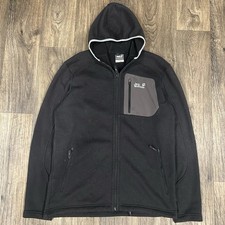 Jack wolfskin Black Zip Up Fleece Mens XL
